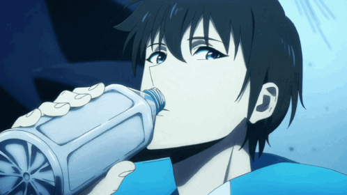 Sung Jin Woo Drinking Water From Bottle GIF