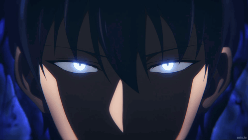 Sung Jin Woo Solo Leveling Face Closeup GIF