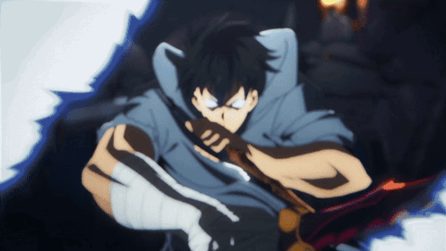 Sung Jin Woo Using His Advanced Dagger Techniques GIF