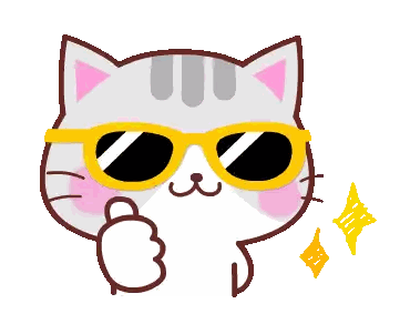 Sunglasses Cat with Pink Ear