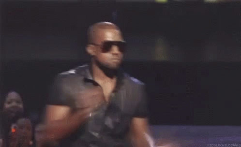 Sunglasses Leather Shirt Man Arms Outstretched Stage