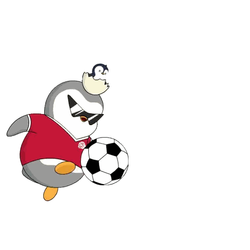 Sunglasses Penguin Kicking Soccer Ball