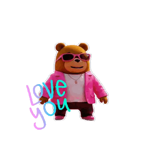 Sunglasses Teddy Saying Love You