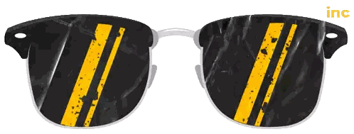 Sunglasses with Yellow Stripe