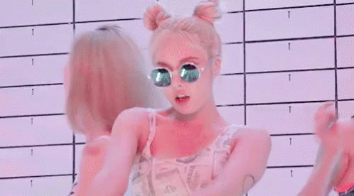 Sunglasses Woman in Money Dress Holding Gun With Two Others