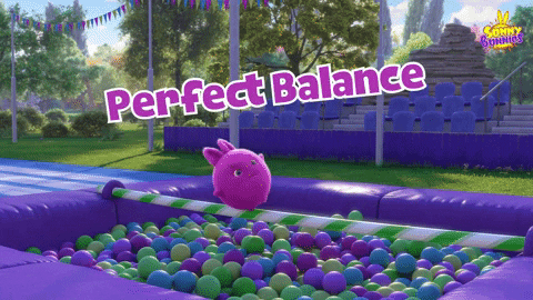 Sunny Bunny Balance Beam Animation GIF