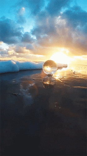 Sunrise Breaking Waves GIF