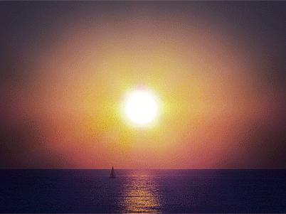 Sunrise Diagonal Split Screen GIF