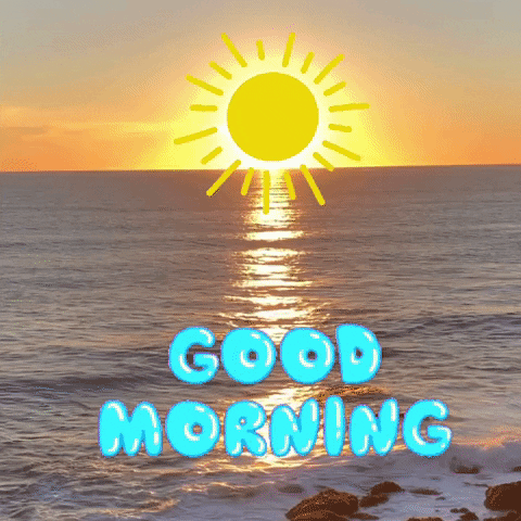 Sunrise Good Morning Shadow Text GIF