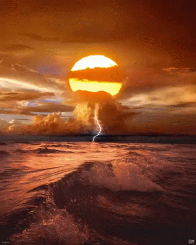 Sunrise Ocean Waves GIF