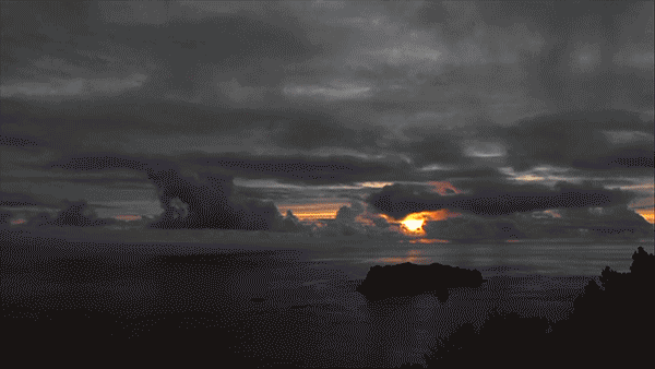 Sunset Cloudy Time Lapse GIF