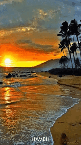 Sunset on Beach With Haveh