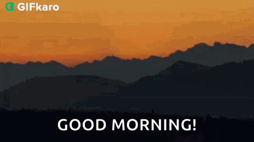 Sunset Over Mountain Range Good Morning