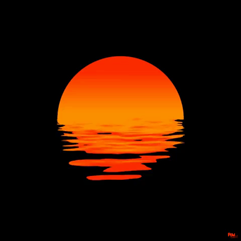 Sunset Over Ocean GIF