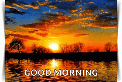 Sunset Over Water Good Morning