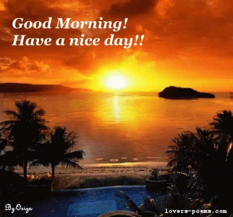 Sunset Over Water Good Morning Have A Nice Day GIF