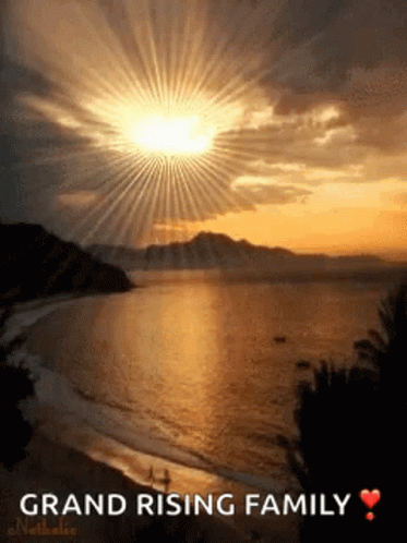Sunset Over Water Grand Rising Family
