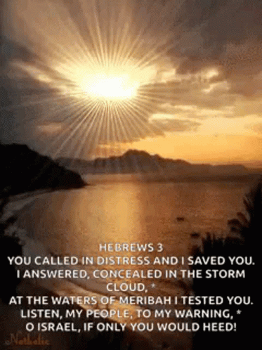 Sunset Over Water With Bible Verse
