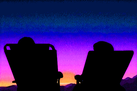 Sunset Relaxing Raising Arizona GIF