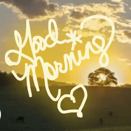 Sunset Saying Good Morning with Heart