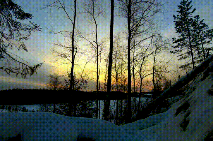 Sunset Winter Finland GIF