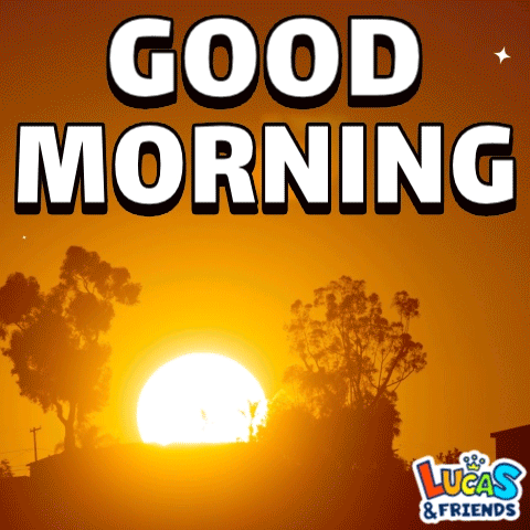 Sunset with Good Morning Text
