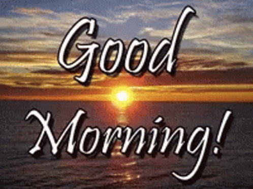 Sunset with Good Morning Text