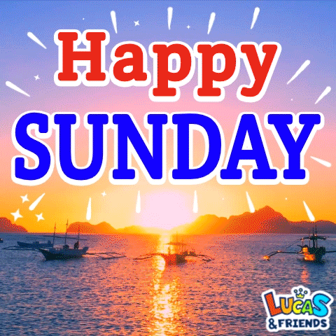 Sunset With Happy Sunday