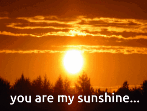 Sunset With You Are My Sunshine GIF