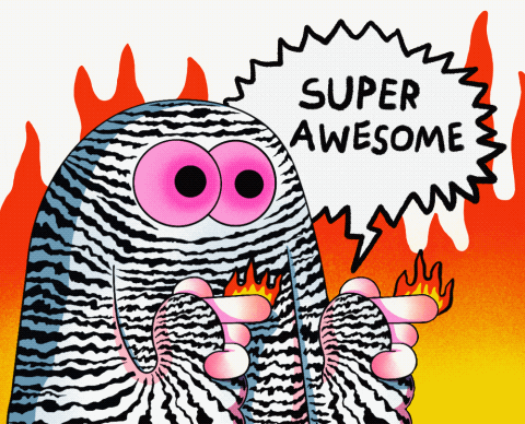 Super Awesome Cute Monster GIF