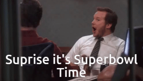 Super Bowl Time Chris Pratt Surprised GIF