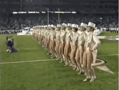 1988 Super Bowl Half Time Vegas Girls GIF