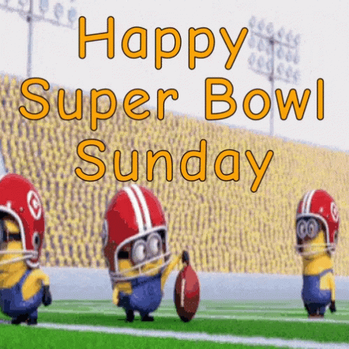 Happy Super Bowl Sunday Minions GIF