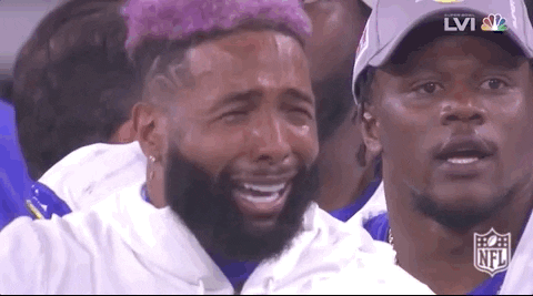 Super Bowl Football Player Happy Tears GIF