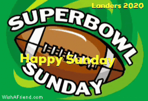 Super Bowl Happy Sunday Card with Football