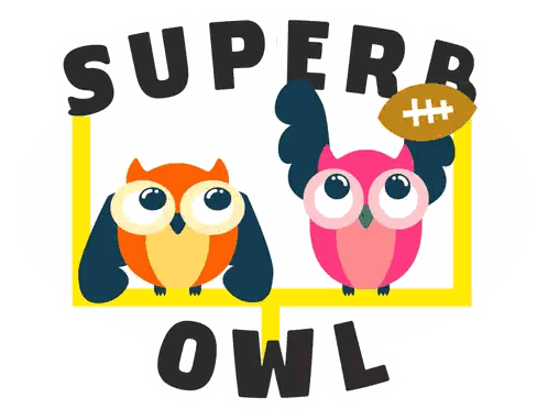 Super Bowl Owl Sticker