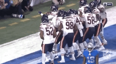 Super Bowl Shuffle Team Celebrate After Touchdown GIF