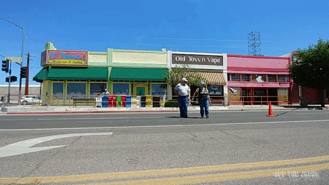 Super Car Red Chevrolet Route 66 GIF