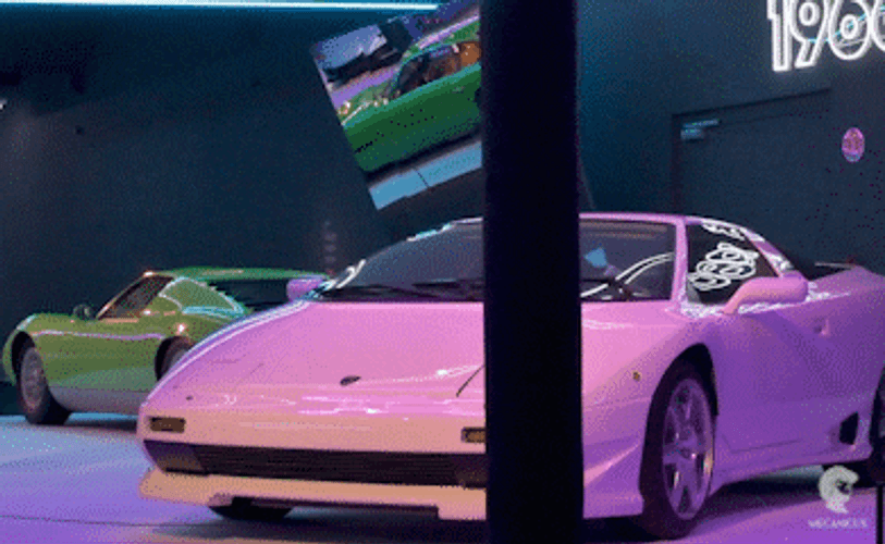 Super Car Vintage Lamborghini Exhibition GIF