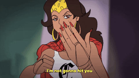 Super Chola Animation Slapping Face GIF