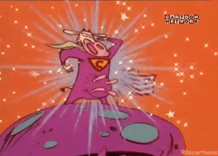 Super Cow And Chicken GIF