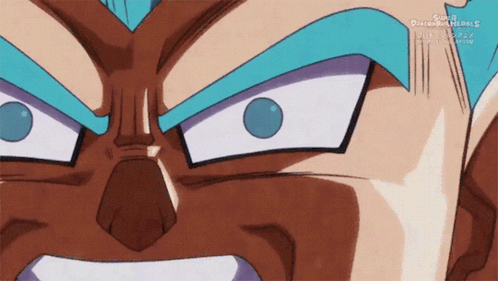 Super Dragon Ball Heroes Cartoon Face Close Up GIF