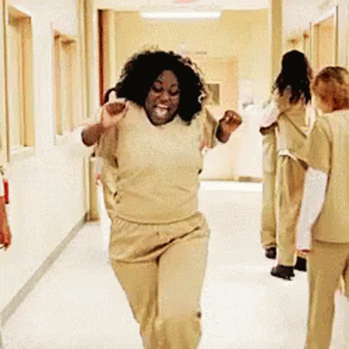 Super Excited Orange Is The New Black Dancing GIF