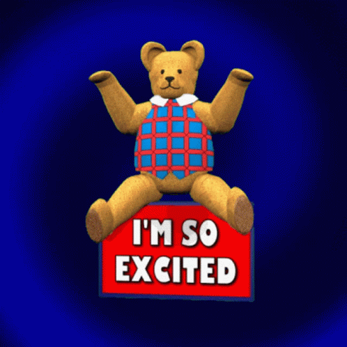 Super Excited Adorable Bear So Excited GIF