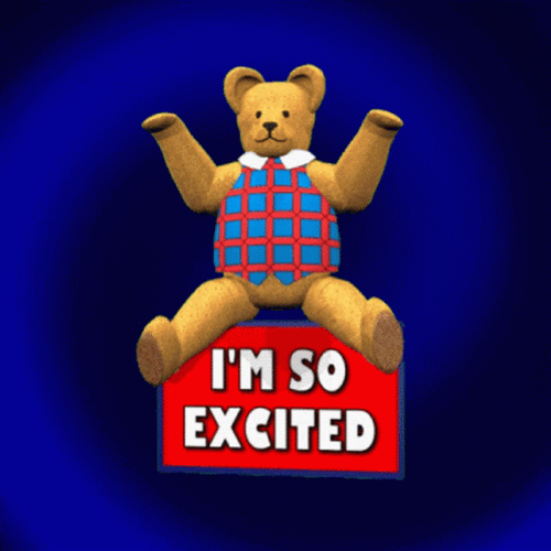 Super Excited Adorable Bear So Excited GIF