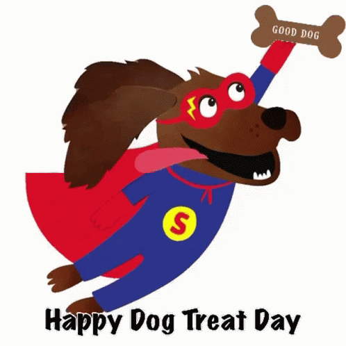 Super Happy Dog Treat Day GIF