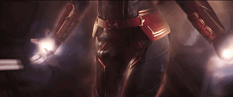 Super Hero Captain Marvel Transformation GIF