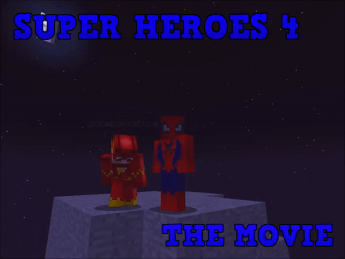 Super Heroes 4 Movie Poster Spider-Man And Flash GIF