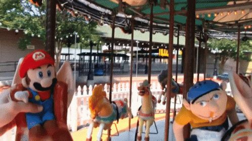 Super Maria Merry Go Round Ride GIF