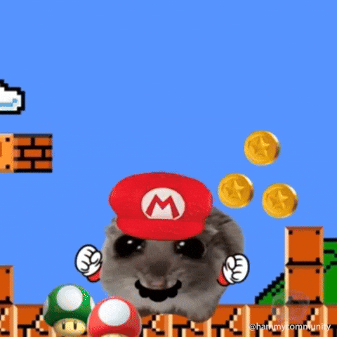 Super Mario And Luigi And Sad Hamster GIF